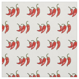 Chilli cartoon illustration fabric