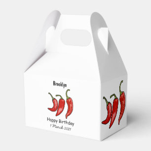 Chilli cartoon illustration  favour box
