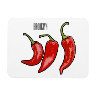 Chilli cartoon illustration magnet