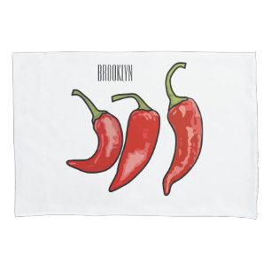 Chilli cartoon illustration  pillowcase