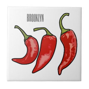 Chilli cartoon illustration tile