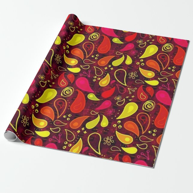 Chilli Colours Wrapping Paper (Unrolled)