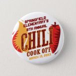 Chilli Cook Off | BBQ Cookout Contest 6 Cm Round Badge<br><div class="desc">Get in the hot and spicy spirit of a good old fashioned chilli cookoff competition with these fun and festive buttons! Get all you need for your family, school or corporate Chilli Cook Off, including invitations, party backdrops, aprons, decor, prizes and more in our store. Need help with customisation? Email...</div>