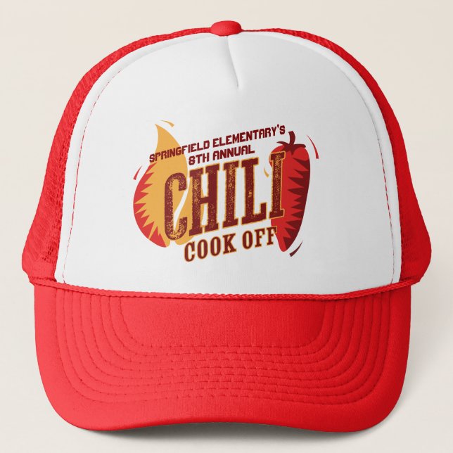 Chilli Cook Off | BBQ Cookout Contest Trucker Hat (Front)