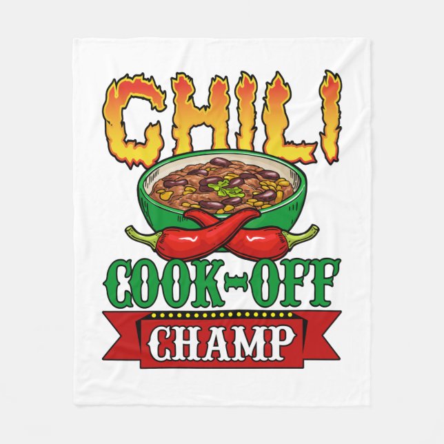 Chilli Cook Off Champ Competition Winner Fleece Blanket (Front)