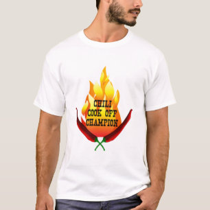 Chilli Cook Off Champion Flame Design T-Shirt
