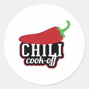 Chilli Cook-Off Classic Round Sticker