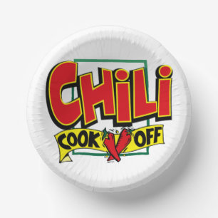 Chilli cook off paper plate