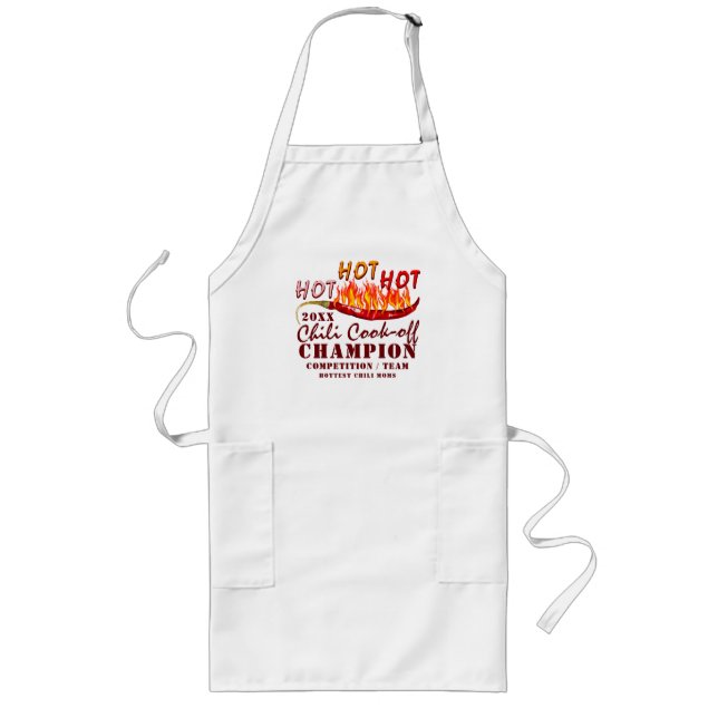 Chilli Cook Off Rustic Team Contest Winner Champio Long Apron (Front)