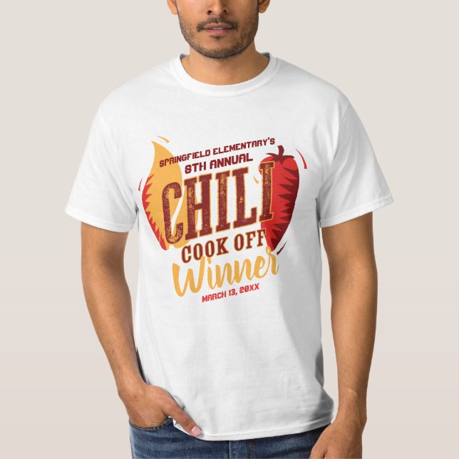 Chilli Cook Off Winner | BBQ Cookout Contest T-Shirt (Front)