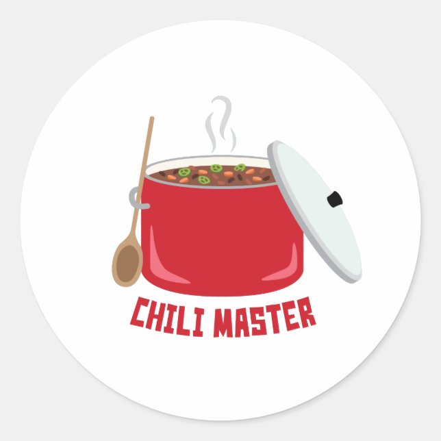 Chilli Master Classic Round Sticker (Front)