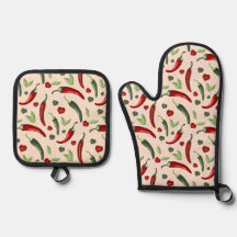 Chilli pattern | Oven mitt