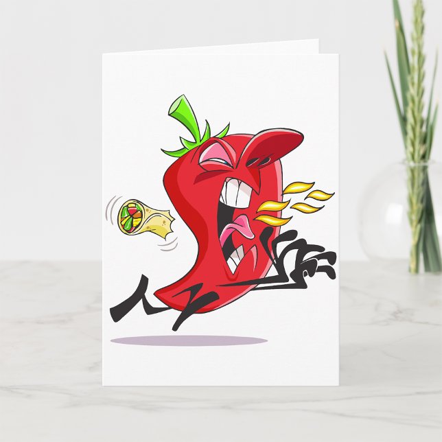 Chilli Pepper Breathing Fire Greeting Cards (Creator Uploaded)