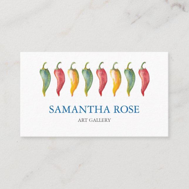 Chilli Pepper Business Card or Mummy Card (Front)