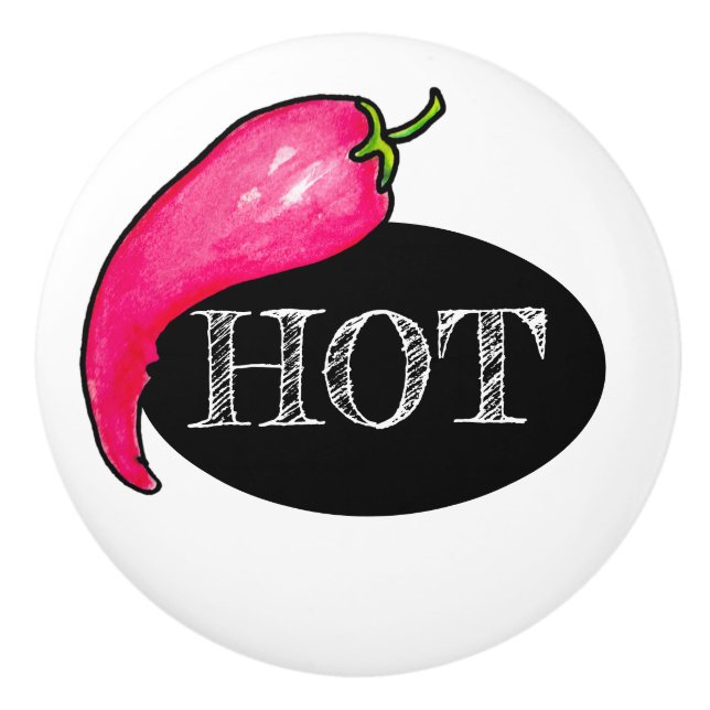 Chilli pepper ceramic knob (Front)