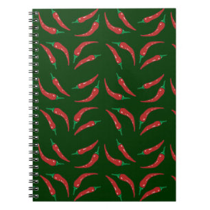 chilli pepper, cookery spiral notebook