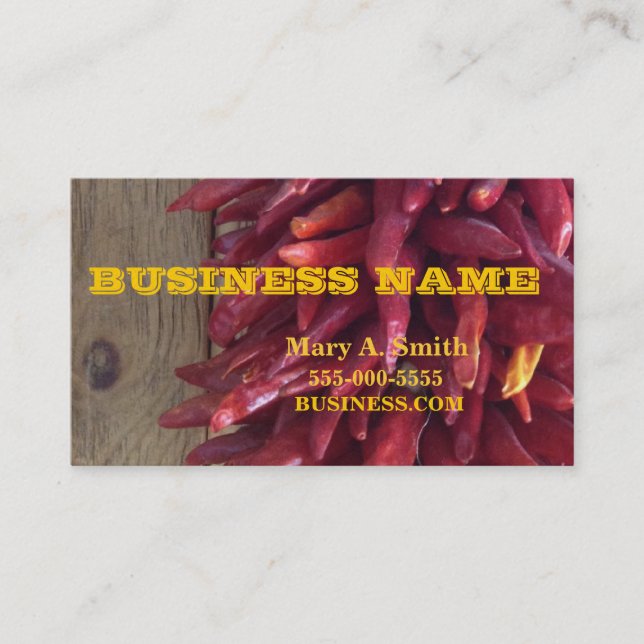 Chilli pepper design business card (Front)