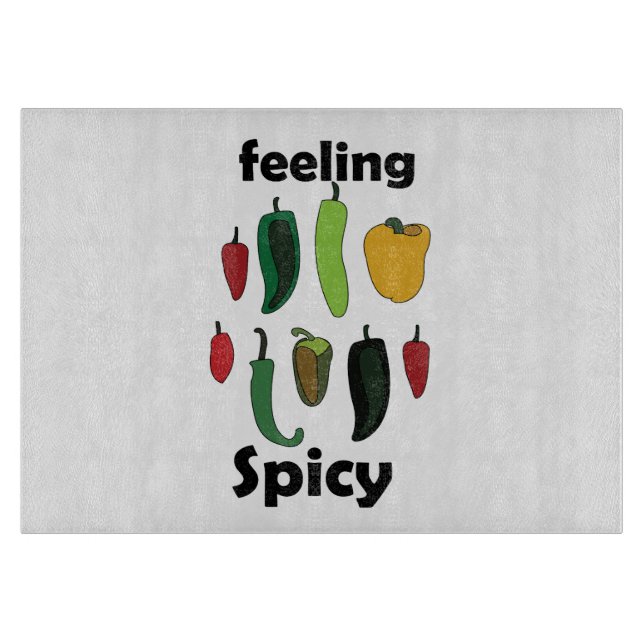 Chilli Pepper Feeling Spicy  Cutting Board (Front)