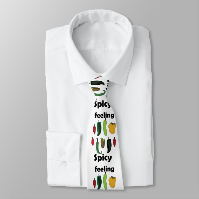 Chilli Pepper Feeling Spicy Fiesta Party Tie (Tied)