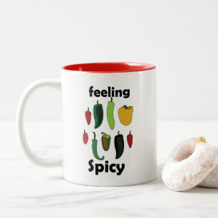 Chilli Pepper Feeling Spicy Fiesta Party Two-Tone Coffee Mug