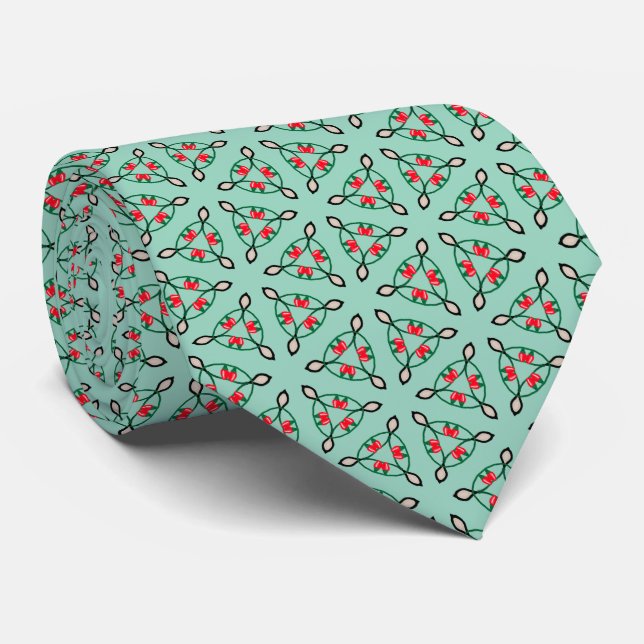 Chilli Pepper Fidget Spinners Tie (Rolled)