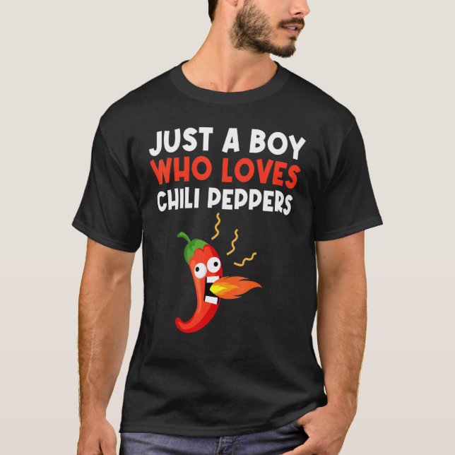   Chilli Pepper For Boys Kids Spicy Habanero Chile T-Shirt (Front)