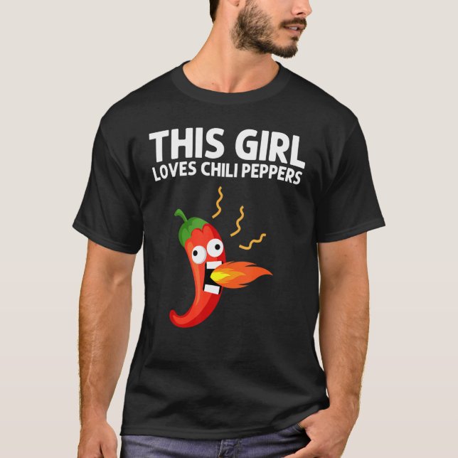 Chilli Pepper Girls Kids Spicy Habanero Chile T-Shirt (Front)