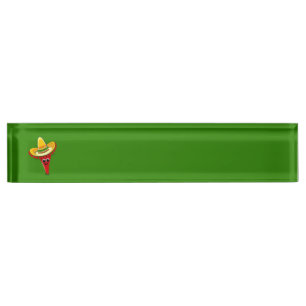 Chilli Pepper in a Sombrero Nameplate