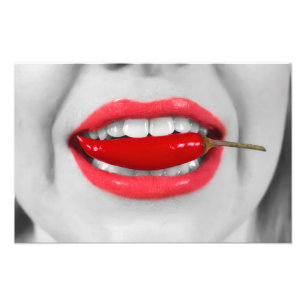 Chilli pepper lips photo print
