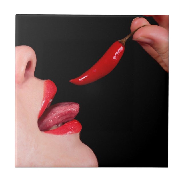 Chilli pepper lips tile (Front)