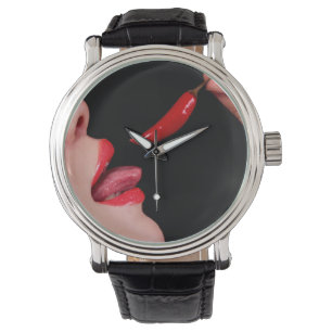 Chilli pepper lips watch