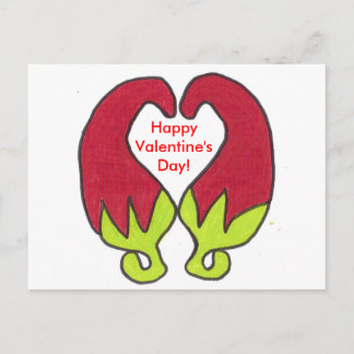 Chilli Pepper Love Holiday Postcard