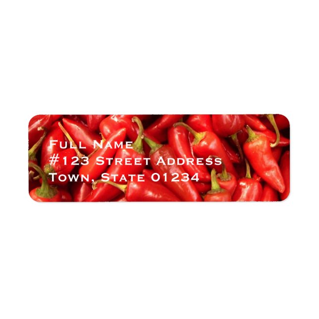 Chilli Pepper Mailing Labels (Front)