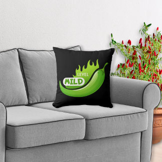 Chilli Pepper Mild Throw Pillow