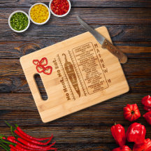 Chilli Pepper No Heat No Eat Etched Cutting Boards