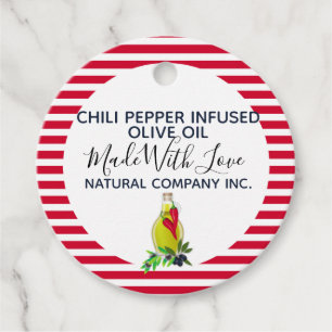 Chilli Pepper Olive oil homemade products label