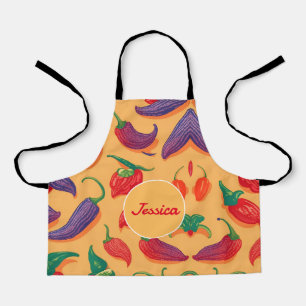 Chilli pepper Pastel Colourful Personalised Patter Apron