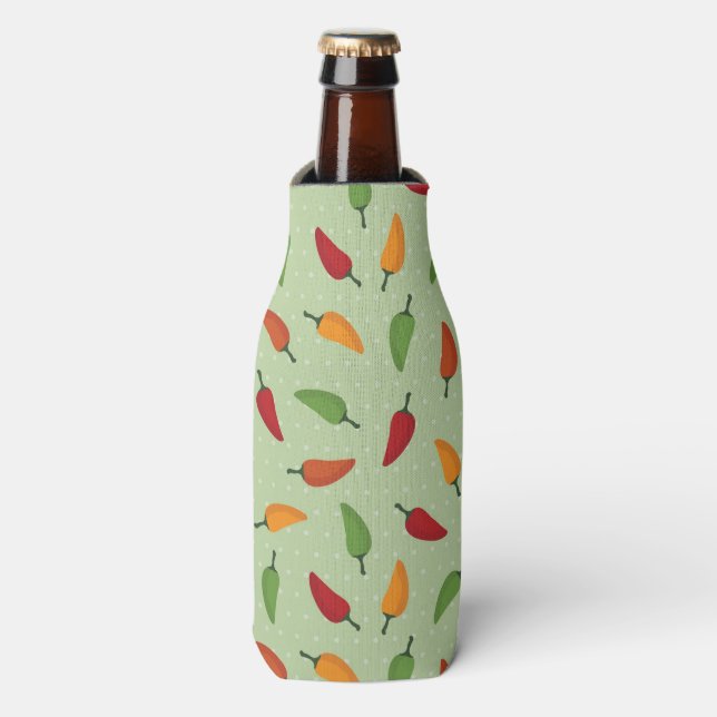 Chilli pepper pattern bottle cooler (Bottle Front)