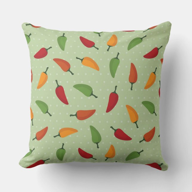 Chilli pepper pattern cushion (Front)
