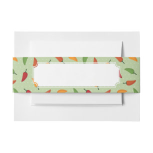 Chilli pepper pattern invitation belly band