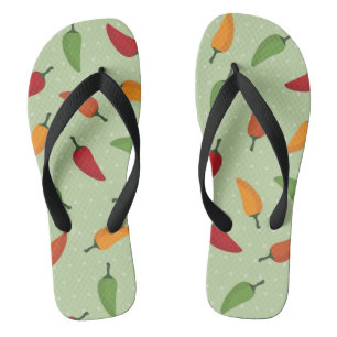 Chilli pepper pattern jandals