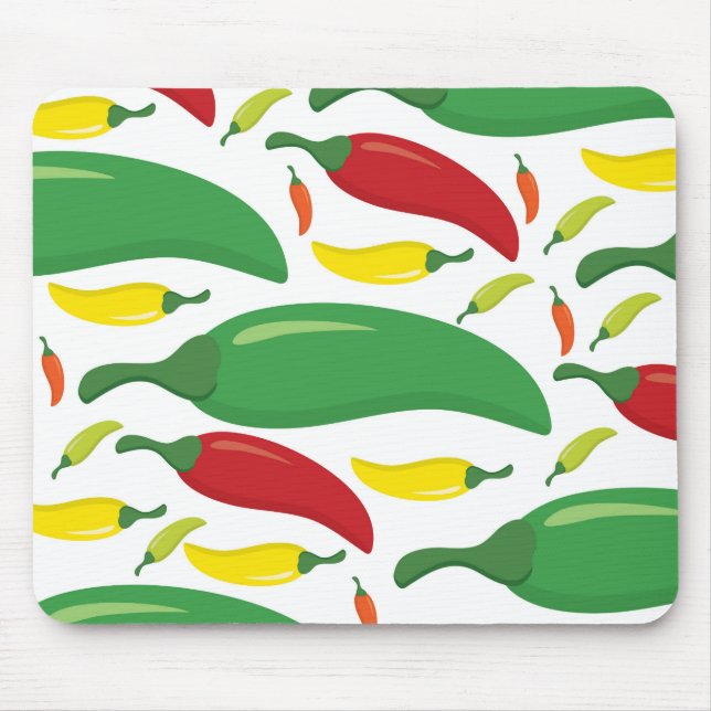 Chilli pepper pattern mouse pad (Front)
