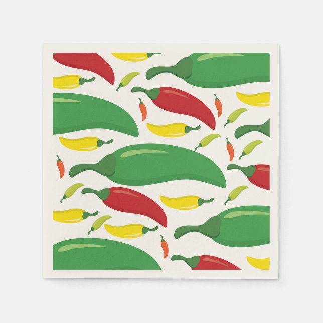 Chilli pepper pattern napkin (Front)