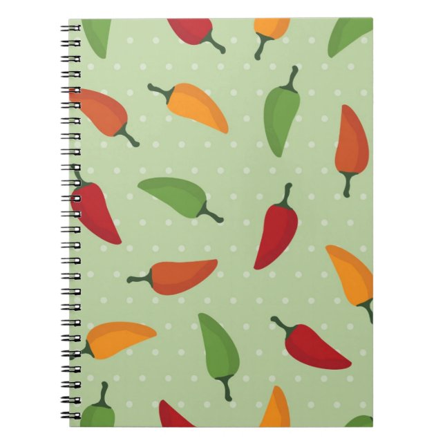 Chilli pepper pattern notebook (Front)
