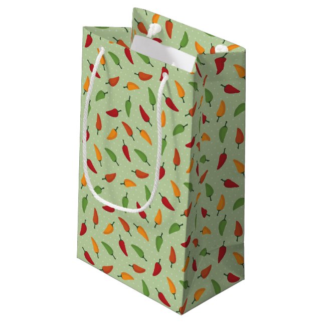 Chilli pepper pattern small gift bag (Back Angled)