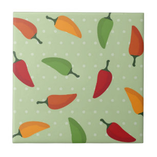 Chilli pepper pattern tile