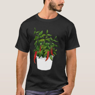 Chilli Pepper Plant Peppers Chilli Fruit Red Spicy T-Shirt