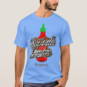 Chilli Pepper Red Sauce Bottle Scoville Junkie Chi T-Shirt