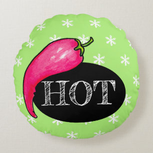 Chilli pepper round cushion