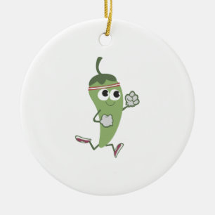 Chilli Pepper Runner Ceramic Tree Decoration